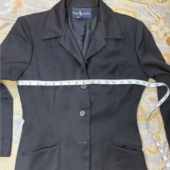 Ralph Lauren Women's 100% wool size 6 Classic Black Blazer - Picture 7 of 9